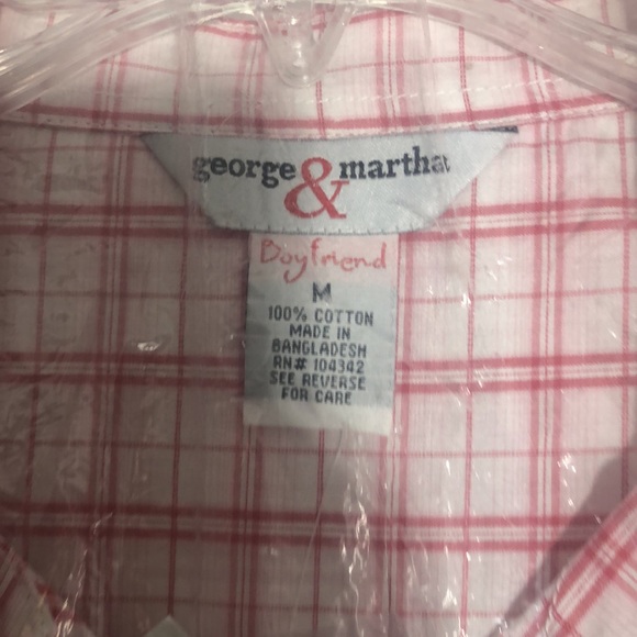 Ladies Red & White Button Down Shirt-New with tags - Picture 4 of 4